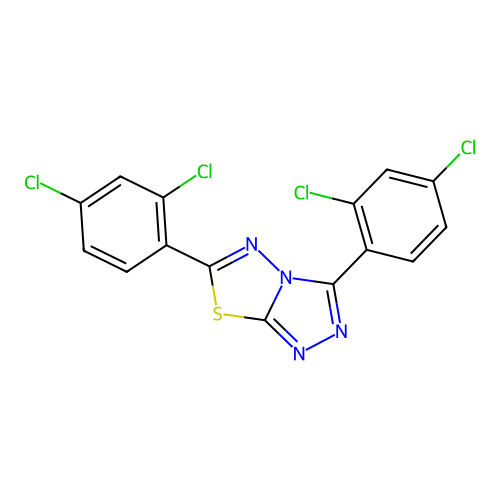 3,6-Bis(2,4-dichlorophenyl)-[1,2,4]triazolo[3,4-b][1,3,4]thiadiazole structure