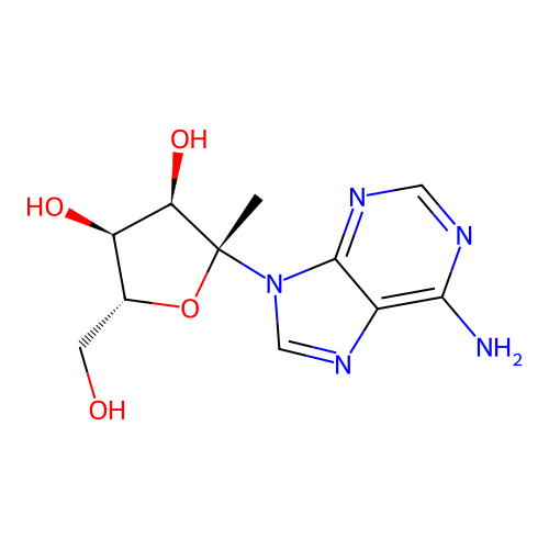(2R,3R,4S,5R)-2-(6-aminopurin-9-yl)-5-(hydroxymethyl)-2-methyloxolane-3,4-diol structure