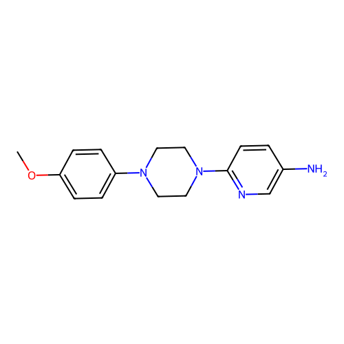 5-Amino-2-(4-[4-methoxyphenyl]piperazin-1-yl)pyridine structure