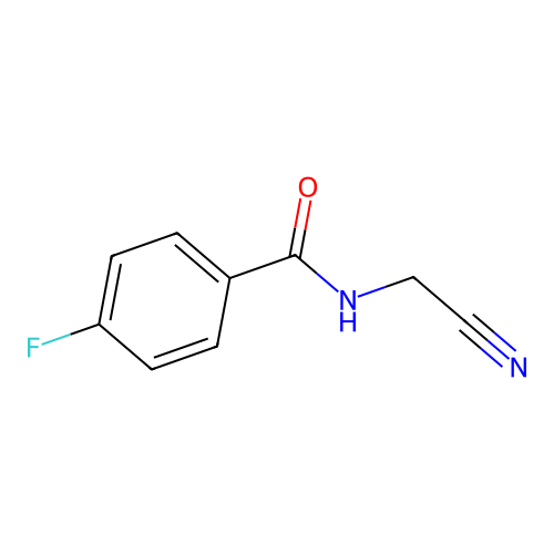 N-(cyanomethyl)-4-fluorobenzamide structure