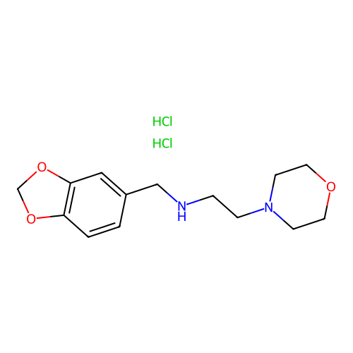 N-(benzo[d][1,3]dioxol-5-ylmethyl)-2-morpholinoethanamine dihydrochloride structure
