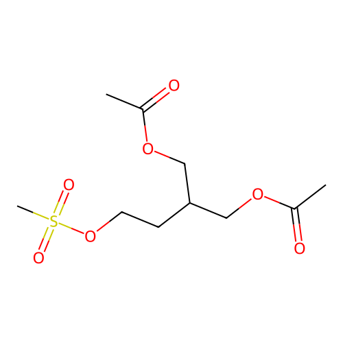 2-[(Acetyloxy)methyl]-4-[(methanesulfonyl)oxy]butyl acetate structure