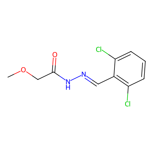 Acetic acid, methoxy-, (2,6-dichlorobenzylidene)hydrazide structure