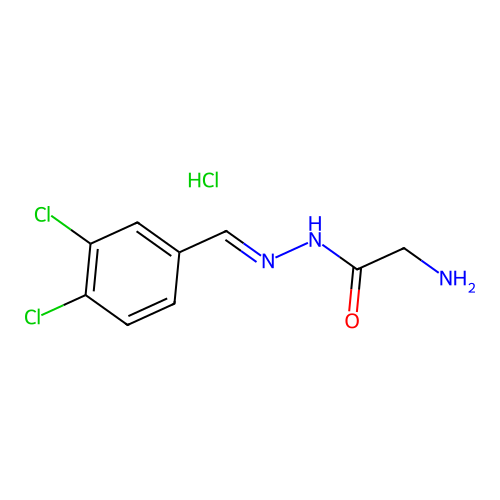 Glycine, (3,4-dichlorobenzylidene)hydrazide, hydrochloride structure