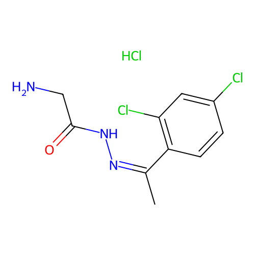 Glycine, (2,4-dichloro-alpha-methylbenzylidene)hydrazide, hydrochloride structure