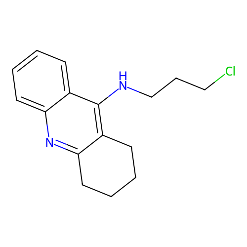 N-(3-chloropropyl)-1,2,3,4-tetrahydroacridin-9-amine structure