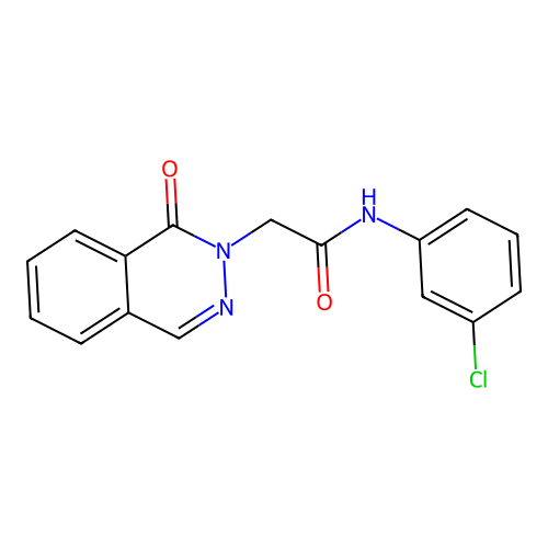 N-(3-chlorophenyl)-2-(1-oxophthalazin-2(1H)-yl)acetamide structure