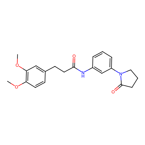 3-(3,4-dimethoxyphenyl)-N-[3-(2-oxopyrrolidin-1-yl)phenyl]propanamide structure