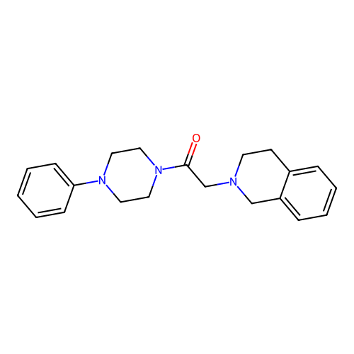 2-(3,4-dihydroisoquinolin-2(1H)-yl)-1-(4-phenylpiperazin-1-yl)ethanone structure