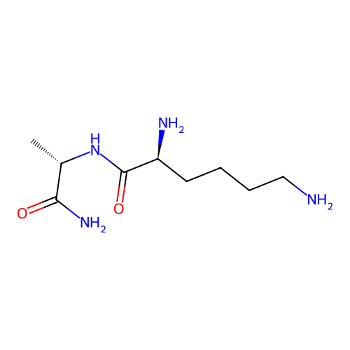 (S)-2,6-Diamino-hexanoic acid ((S)-1-carbamoyl-ethyl)-amide structure