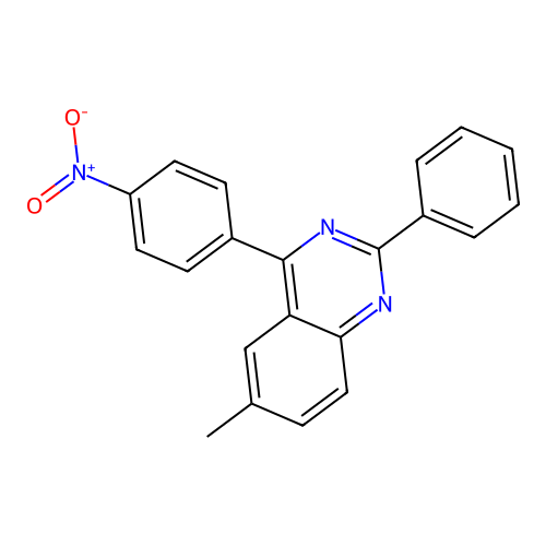6-Methyl-4-(4-nitrophenyl)-2-phenylquinazoline structure