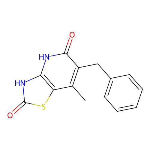 6-benzyl-5-hydroxy-7-methyl[1,3]thiazolo[4,5-b]pyridin-2(3H)-one structure
