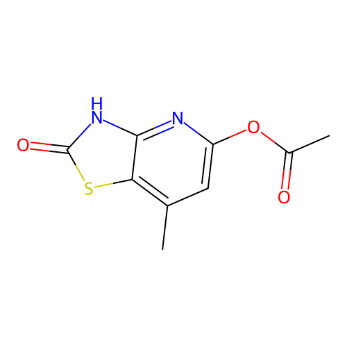 7-Methyl-2-oxo-2,3-dihydro[1,3]thiazolo[4,5-b]pyridin-5-yl acetate structure