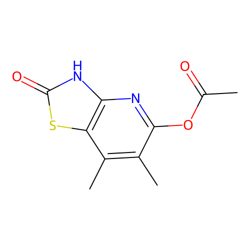 6,7-Dimethyl-2-oxo-2,3-dihydro[1,3]thiazolo[4,5-b]pyridin-5-yl acetate structure