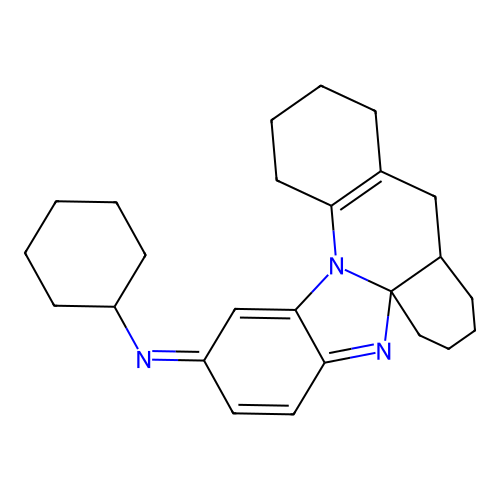 (E)-N-(6,7,8,9,9a,10,11,12,13,14-decahydro-2H-benzo[4,5]imidazo[2,1-e]acridin-2-ylidene)cyclohexanamine structure