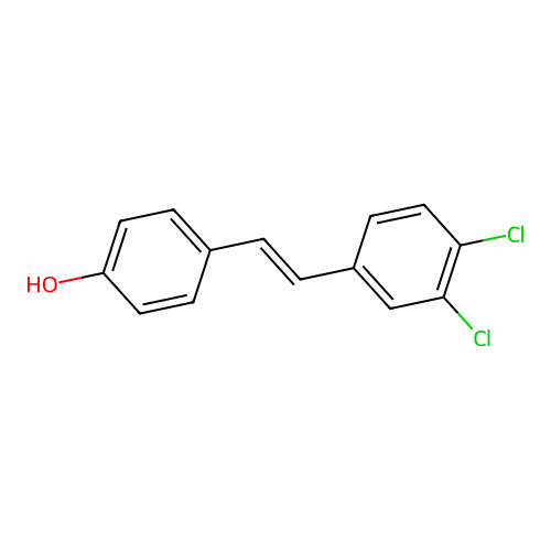 Phenol, 4-(2-(3,4-dichlorophenyl)ethenyl)-, (E)- structure