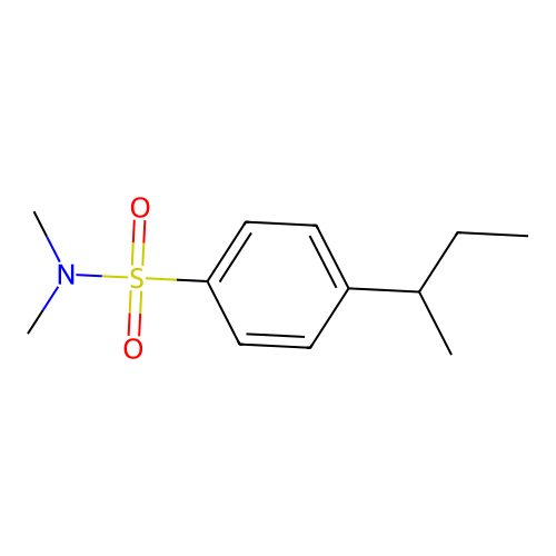 4-butan-2-yl-N,N-dimethylbenzenesulfonamide structure