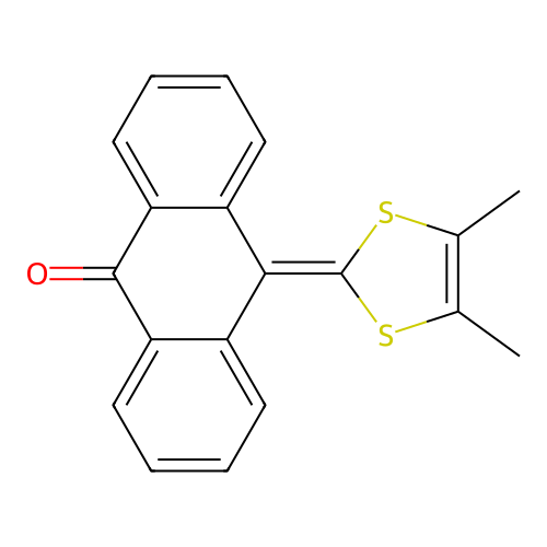 10-(4,5-dimethyl-1,3-dithiol-2-ylidene)-9(10H)-anthracenone structure