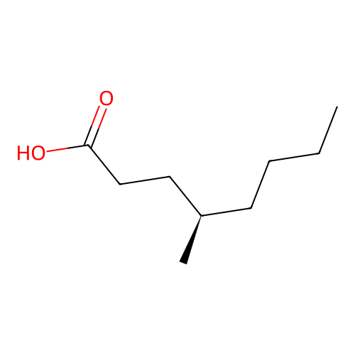 (4R)-4-methyloctanoic acid structure