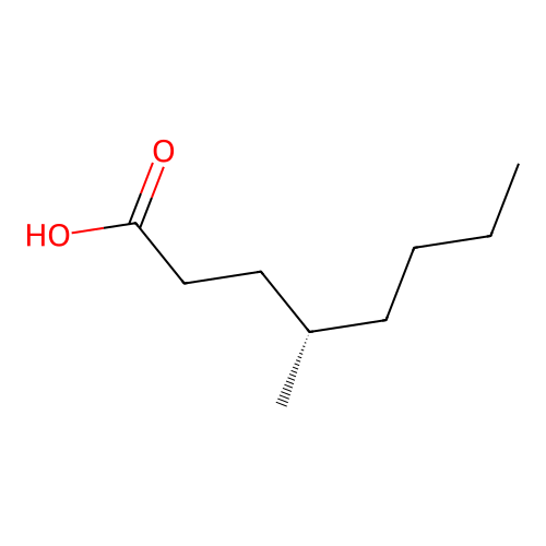 Octanoic acid, 4-methyl-, (4S)- structure