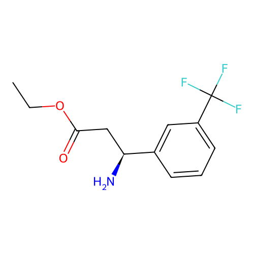ethyl (3S)-3-amino-3-[3-(trifluoromethyl)phenyl]propanoate structure