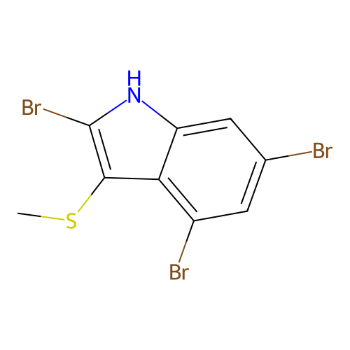 2,4,6-tribromo-3-methylsulfanyl-1H-indole structure