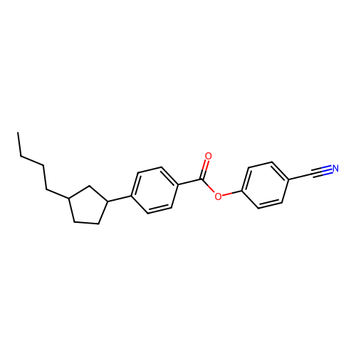 4-Cyanophenyl 4-(3-butylcyclopentyl)benzoate structure