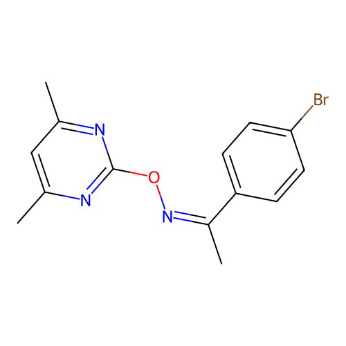 1-(4-Bromo-phenyl)-ethanone O-(4,6-dimethyl-pyrimidin-2-yl)-oxime structure