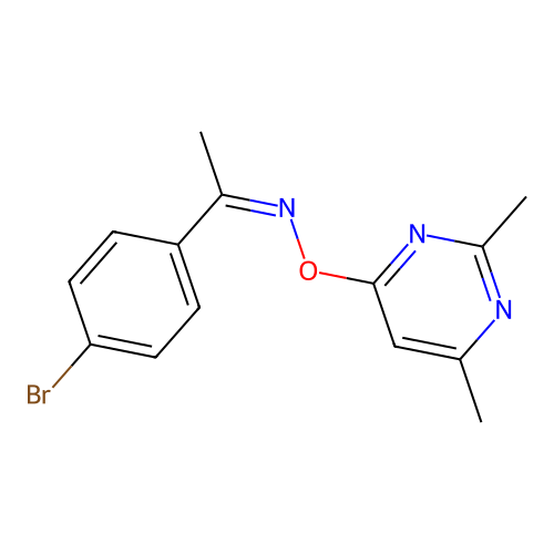 (1Z)-1-(4-bromophenyl)-N-[(2,6-dimethylpyrimidin-4-yl)oxy]ethanimine structure