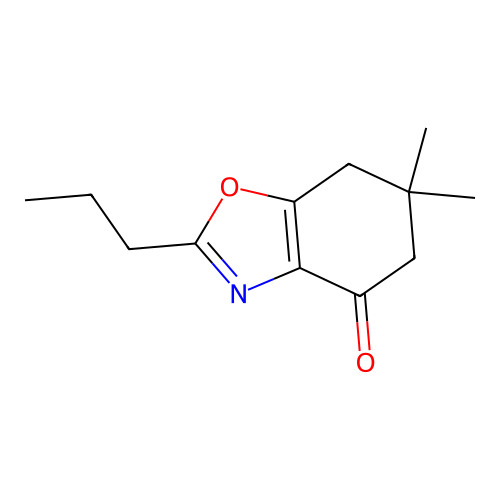 6,6-dimethyl-2-propyl-6,7-dihydrobenzo[d]oxazol-4(5H)-one structure