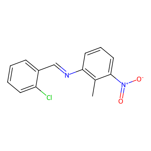 N-[(E)-(2-chlorophenyl)methylidene]-2-methyl-3-nitroaniline structure