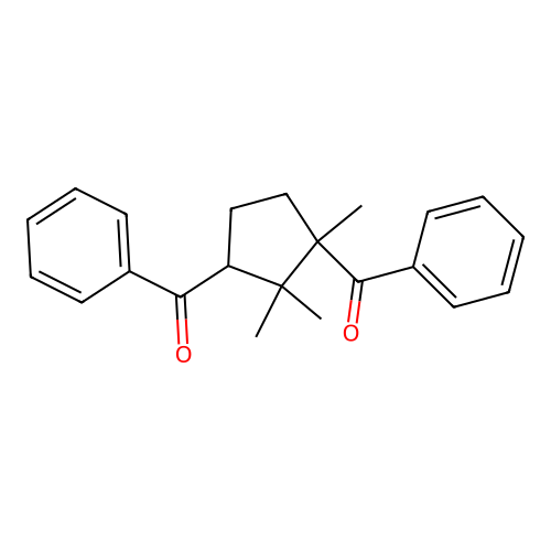 (3-Benzoyl-2,2,3-trimethylcyclopentyl)-phenylmethanone structure