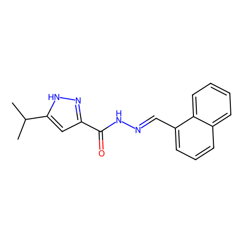 3-Isopropyl-N'-(1-naphthylmethylene)-1H-pyrazole-5-carbohydrazide structure