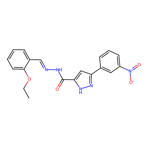 N'-(2-Ethoxybenzylidene)-3-(3-nitrophenyl)-1H-pyrazole-5-carbohydrazide structure