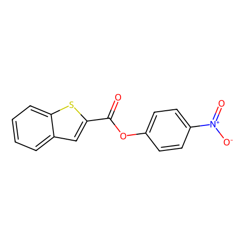 (4-Nitrophenyl) 1-benzothiophene-2-carboxylate structure