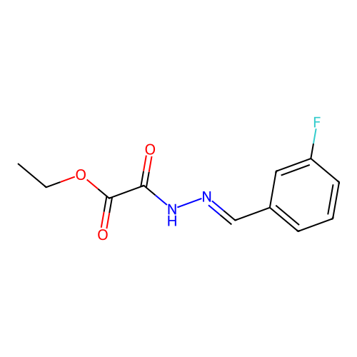 ethyl [(2E)-2-(3-fluorobenzylidene)hydrazinyl](oxo)acetate structure