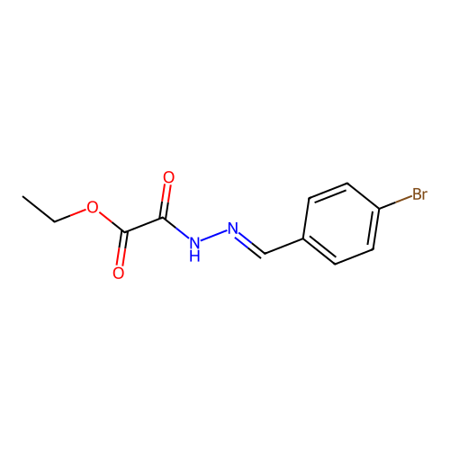 ethyl [(2E)-2-(4-bromobenzylidene)hydrazinyl](oxo)acetate structure