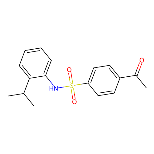4-Acetyl-N-(2-isopropylphenyl)benzenesulfonamide structure