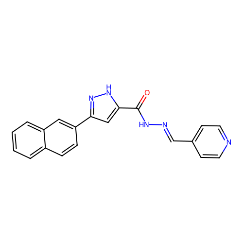 3-(2-Naphthyl)-N'-(4-pyridinylmethylene)-1H-pyrazole-5-carbohydrazide structure