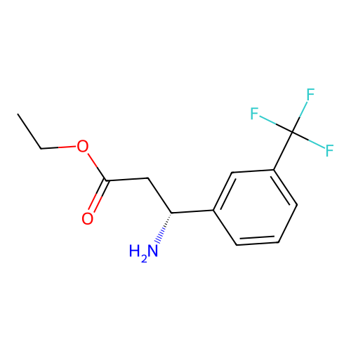 ethyl (3R)-3-amino-3-[3-(trifluoromethyl)phenyl]propanoate structure