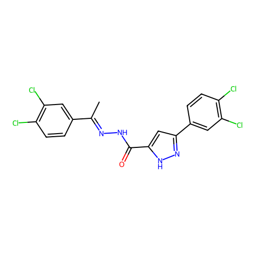 C18H12Cl4N4O structure