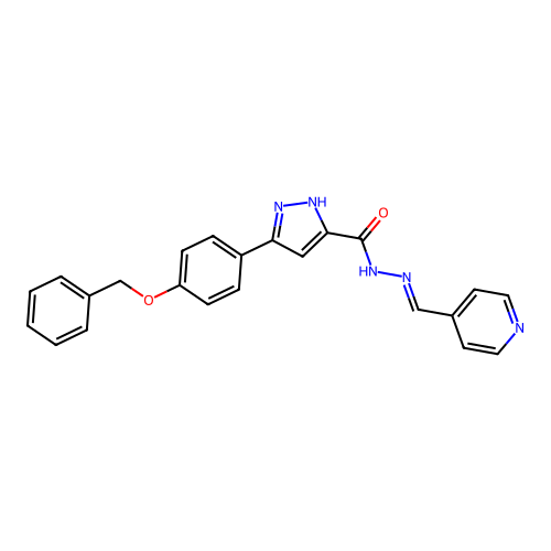 3-(4-(Benzyloxy)phenyl)-N'-(4-pyridinylmethylene)-1H-pyrazole-5-carbohydrazide structure