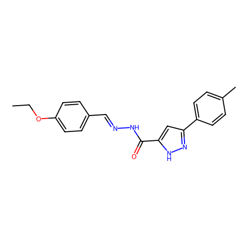 N'-[(E)-(4-ethoxyphenyl)methylidene]-3-(4-methylphenyl)-1H-pyrazole-5-carbohydrazide structure