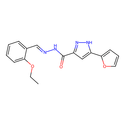 (E)-N'-(2-ethoxybenzylidene)-3-(furan-2-yl)-1H-pyrazole-5-carbohydrazide structure
