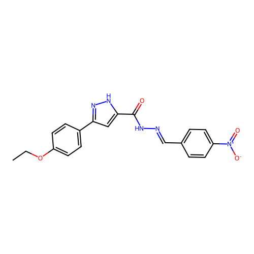 3-(4-ethoxyphenyl)-N'-[(E)-(4-nitrophenyl)methylidene]-1H-pyrazole-5-carbohydrazide structure
