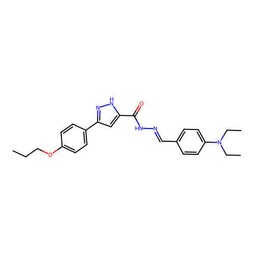 N'-(4-(Diethylamino)benzylidene)-3-(4-propoxy-PH)-1H-pyrazole-5-carbohydrazide structure