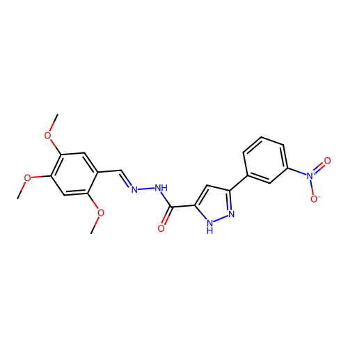 3-(3-Nitrophenyl)-N'-(2,4,5-trimethoxybenzylidene)-1H-pyrazole-5-carbohydrazide structure