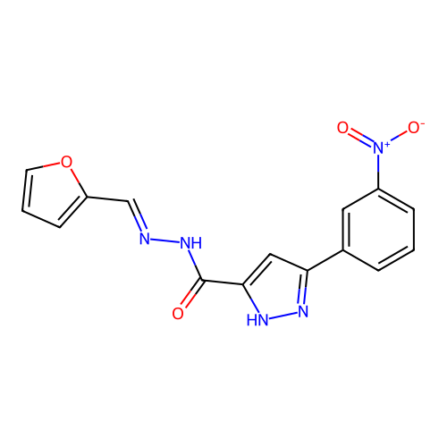 N'-(2-Furylmethylene)-3-(3-nitrophenyl)-1H-pyrazole-5-carbohydrazide structure