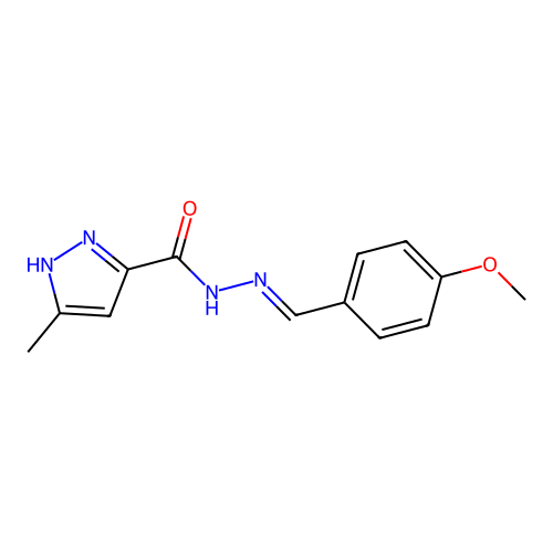 N'-(4-Methoxybenzylidene)-3-methyl-1H-pyrazole-5-carbohydrazide structure