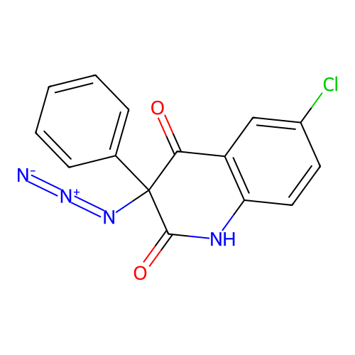 Quinoline-2,4(1H,3H)-dione, 3-azido-6-chloro-3-phenyl- structure